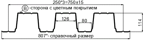 Фото: Профнастил Н114 х 750 - B (ПЭ-01-9003-0.8) в Кашире