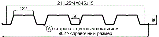 Фото: Профнастил Н60 х 845 - B (PURMAN-20-Citrine-0.5) в Кашире