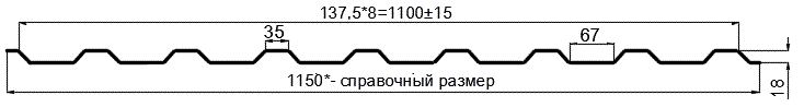 Фото: Профнастил оцинкованный МП20 х 1100 (ОЦ-01-БЦ-ОТ) в Кашире