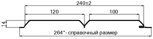 Фото: Сайдинг Lбрус-15х240 (Steelmatt-20-8017-0.4±0.08мм) в Кашире