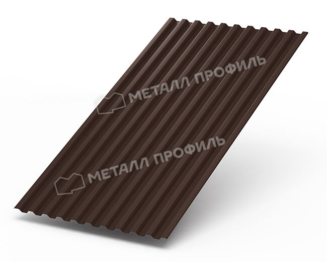 Фото: Профнастил С21 х 1000 - B (Steelmatt-20-8017-0.4±0.08мм) в Кашире