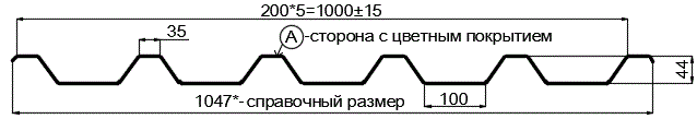 Фото: Профнастил С44 х 1000 - A (ПЭ-01-1014-0.45) в Кашире