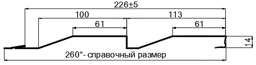 Фото: Сайдинг МП СК-14х226 (ECOSTEEL_T-12-Орех-0.45) в Кашире