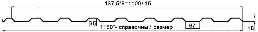 Фото: Профнастил оцинкованный МП20 х 1100 - R (ОЦ-01-БЦ-0.45) в Кашире