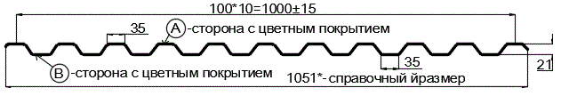 Фото: Профнастил С21 х 1000 - A (ECOSTEEL_MA_Д-12-Античный Дуб-0.45) в Кашире