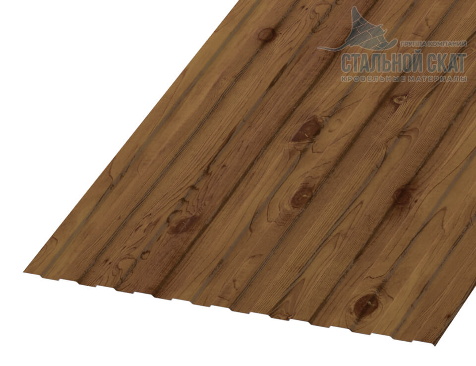 Профнастил С8 х 1150 - A (ECOSTEEL_T-12-Дуб-0.45)