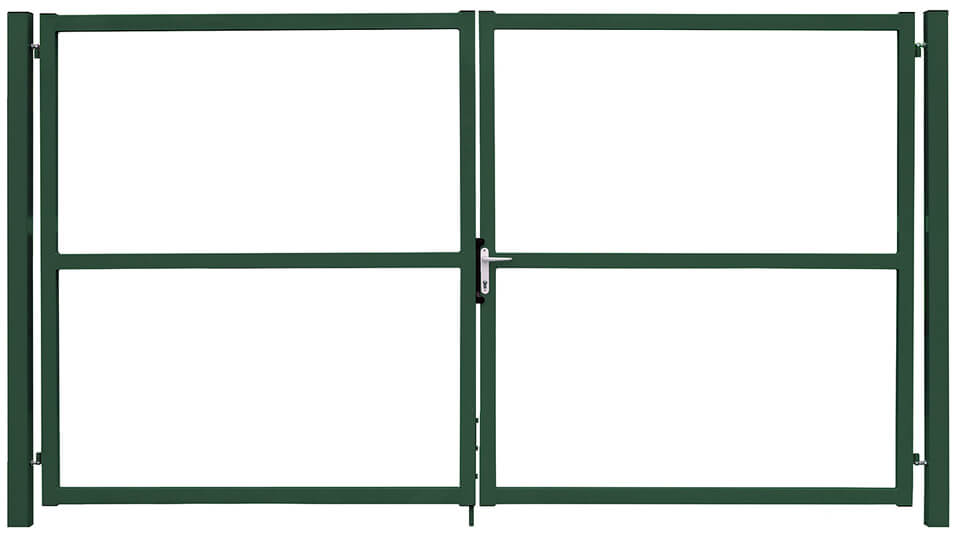 Ворота Colority цинк с замком 2,0х4,0 RAL 6005
