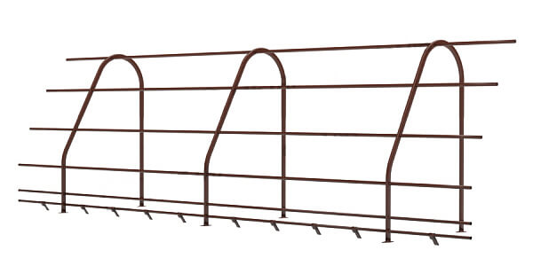 Ограждение кровельное со снегозадержателем ОКС-h1200х3000 мм (DarkBrown)
