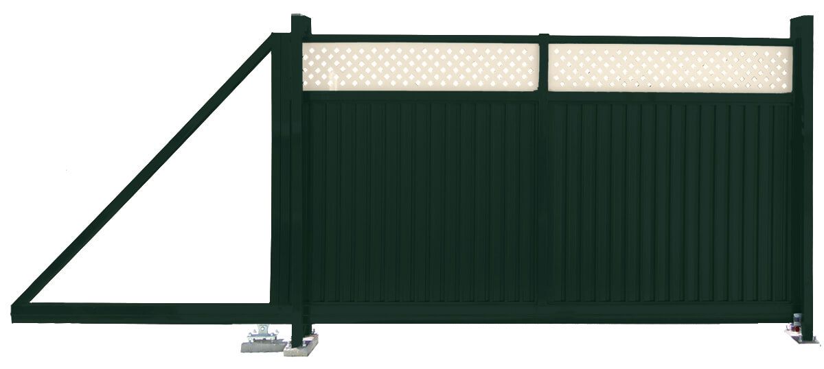 Ворота откатные Estet Plus 2,0х3,5 RAL 6005/1013