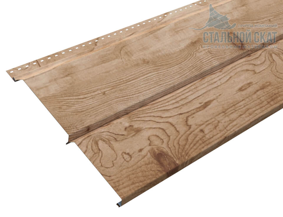 Сайдинг Lбрус-XL-14х335 (ECOSTEEL_T-12-Орех-0.45)