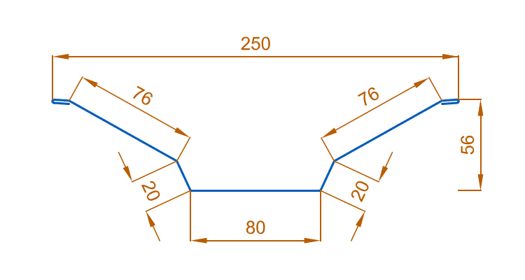 Планка ендовы верхняя 76х76х2000 (PureTech_Mat-20-7021-0.5)