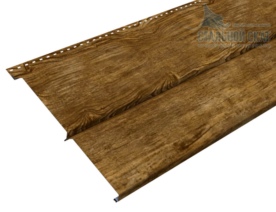 Сайдинг Lбрус-XL-14х335 (ECOSTEEL_T-01-ЗолотойДуб-0.5)