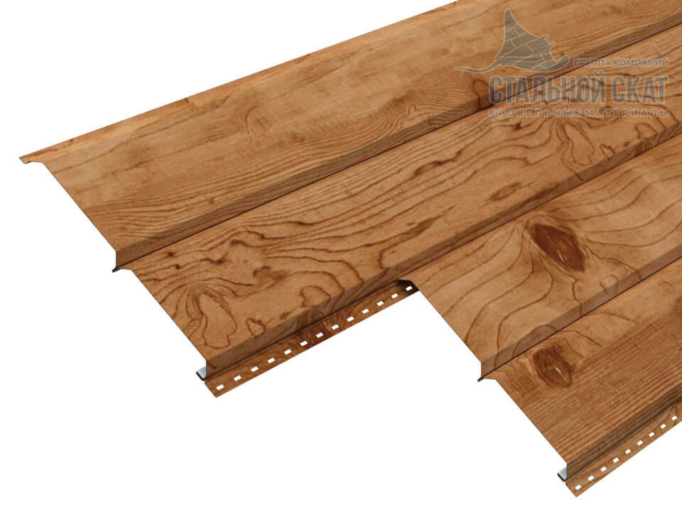 Сайдинг Lбрус-15х240 (ECOSTEEL_T-01-Кедр-0.5)