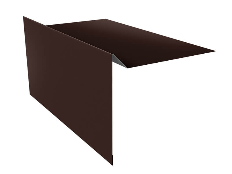 Планка ветровая для мягкой кровли 100х20х70 0,5 Satin Matt RAL 8017 шоколад (2м)