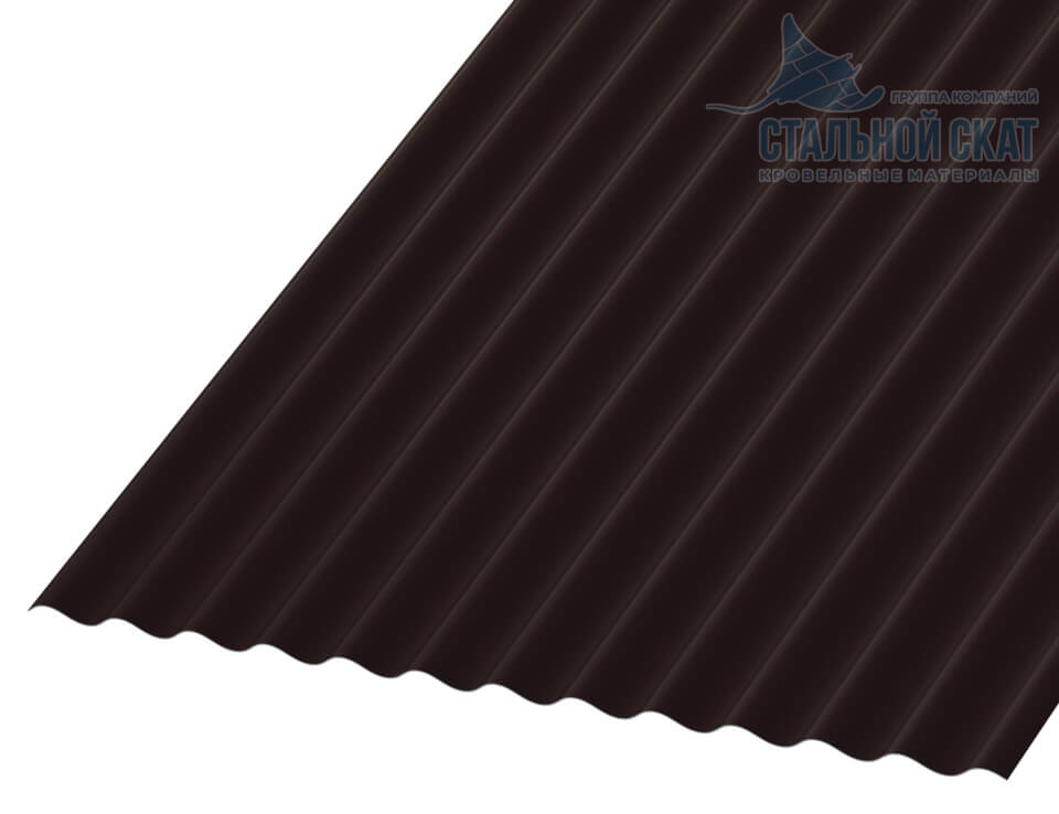 Профнастил МП18 х 1100 - A (VALORI-20-DarkBrown-0.5)
